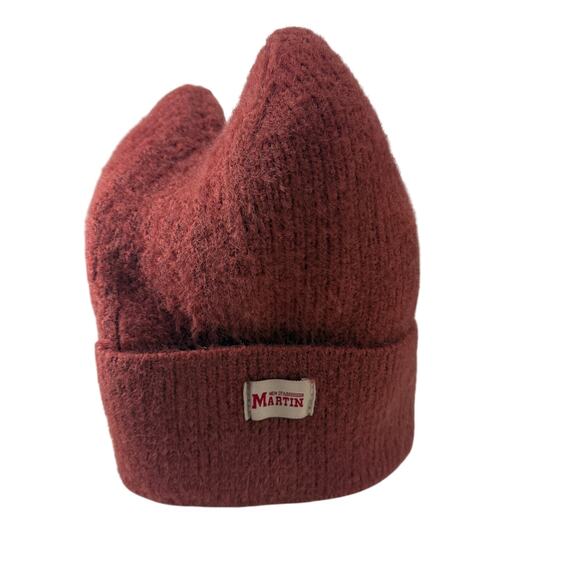 Martin NY Brick Red Cat Ear Beanie Unisex One Size Fits Most - Picture 1 of 4